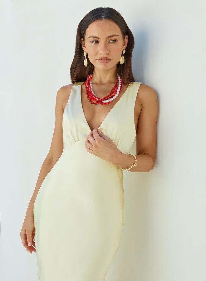 HolidayQbee Summer Beach Red Coral Necklace For Women Unique Strand Necklace Fashion Gold Necklace Stack Boho Beaded And Coral Necklaces Unique Corals Bead Choker Necklaces Jewelry Gift - Image 3